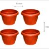 Pack of 4 Huge Flower Pot for all sizes plants and flower growing outer dia 11 inch, height 9 inches - Image 3