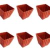 Pack of 6 Square Medium Lining Planter 4 x 4 inch - Image 2