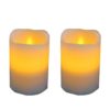 Operated Flickering LED Static Candle - 2 Pcs - 12cm - White - Image 2