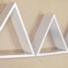 Set of 3 MDF Triangle Shape Wall Shelves for Bedroom Floating Wall Shelf for Living Room Storage Bookshelf Racks and Shelves Wall Decoration Units - Image 2