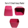 Pack of 3 Small Heavy Planter 4.5 x 4.5 For Indoor and Outdoor Plants