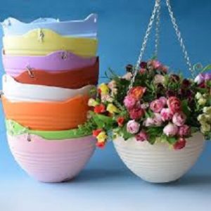 Pack of 8 Hanging Pot Garden Flower Plant Planters Decoration Hanging Basket
