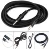 1M 3.5mm Jack Black Auxiliary Audio Male Stereo Aux Cable Lead Wire For Mobiles - Image 2