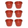 Pack of 6 Medium Flower Pot for all size plants and flower growing dia 7 inch height 5 inch