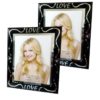 Set of 2 Photo Frames 8 x 10 made of Tempered Glass - Black