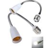 Flexible Neck Bulb Holder - White