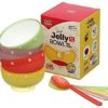Colorful Jelly Bowl With 4 Spoons - 4 Pcs - Image 3
