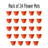 Pack of 24 Small Plastic Flower Pots For Indoor and Outdoor Plants