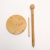 Bamboo Wood Tissue Holder Vertical Roll Pole Paper Towel Holder fof Kitchen/Toilet Freestanding - Image 2
