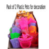 Pack of 2 Plastic Pots Guldan for Decoration