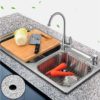 One Meter Roll of self-adhesive aluminium foil sticker for kitchen cabinet wallpaper oil proof waterproof wall protector with heat resistant ,Stove Cabinet Stickers ,kitchen backsplash wall tile sticker , aluminium sheet Wallpaper - Image 3