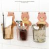Bear Shaped Toothbrush Holder, Bathroom Drainer Tray, Wall Mounted, Drying Cup, No Drilling Holder - Image 2