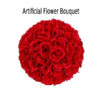 20 cm artificial rose flower pouf Kissing Balls Bouquet-Red