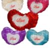 Pack of 5 - Velvet Sofa Cushion Set - Heart-Shaped - Multicolor