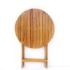 Imported Beach Wood Folding Round Table Coffee Table - Image 3