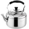 Stainless Steel Kettle Whistling Tea Kettle Coffee Kitchen Stovetop Induction for Home Kitchen 2 LTR