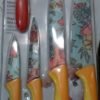 Pack of 5 Knife Set and Chopping Board Ceramic Coating