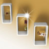 Set of 3 Rectangle Shaped Decorative Floating Wall Shelves