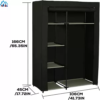 Wardrobe - 120 x 50 x 175cm - Brown - Image 3
