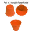 (Pack of 3) 4 inch hang able Decent Flower Planter