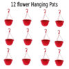 Pack Of 12 flower Hanging Pots