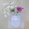 Silicone Flower Vase Samll Removable Portable Self-Adhesive Wall Mount Vase Sticker for Wedding Festival Party Home Office Decoration