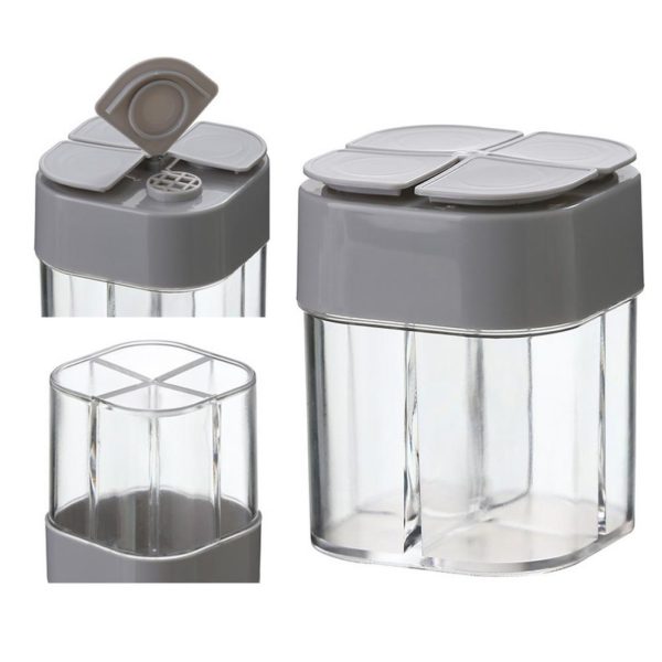 Salt And Pepper Shakers 4-Compartments Spice Dispenser - Image 5