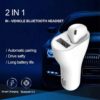 2 IN 1 Vehicle Bluetooth Headset Mini Wireless 5.0 Sport Hands Free Earphone USB+Car Charger Headphone - Image 4