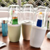 Transparent Cover Toothbrush & Toothpaste Holder Organizer - Image 4