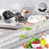 One Meter Roll of self-adhesive aluminium foil sticker for kitchen cabinet wallpaper oil proof waterproof wall protector with heat resistant ,Stove Cabinet Stickers ,kitchen backsplash wall tile sticker , aluminium sheet Wallpaper - Image 5