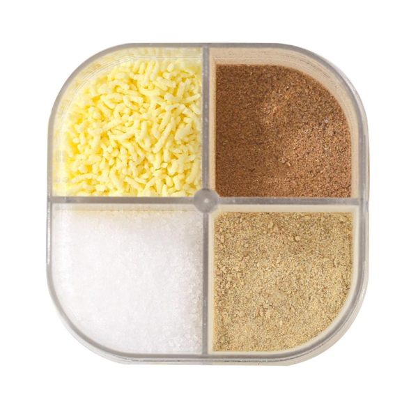 Salt And Pepper Shakers 4-Compartments Spice Dispenser - Image 7