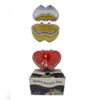Pack of 2 - Single Jewelry Box Glass with Hand work Pearls - Multicolor - Image 2