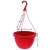 6 Flower Hanging Pots-Red - Image 3