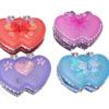 Pack of 2 - Single Jewelry Box Glass with Hand work Pearls - Multicolor