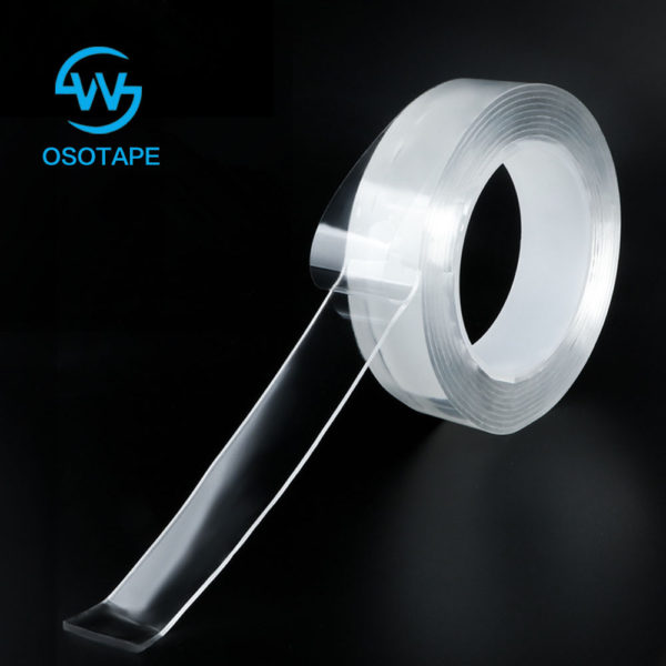 Ivy Grip Tape Magic Tape Double Sided Tape Nano Tech Magic Tape Multipurpose Removable Clear Gel Grip Tape Washable Transparent Adhesive Mounting Tape for Wall Paste Photos and Posters Fix Carpet Mats Paste Items