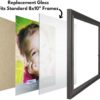 Set of 2 Photo Frames 8 x 10 made of Tempered Glass - Black - Image 3