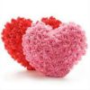 Pack of 2 Rose Heart Shape Pillows with filling - Image 3