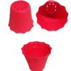 (Pack of 3) 4 inch hang able Decent Flower Planter-Red - Image 2