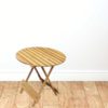 Imported Beach Wood Folding Round Table Coffee Table