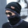 Winter Knit Beanie Woolen Cap Hat and Neck Warmer Scarf Set for Men & Women