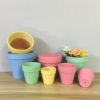 Pack of 6 Round Crown Pot Fiber Flower Gardening Pot Size 7 inch - Image 5