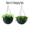 Pack of 2 Hanging Pots new Lined Stunning Design