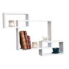 Set of 3 Rectangular Intersecting Floating Wall Shelves for Storage & Display